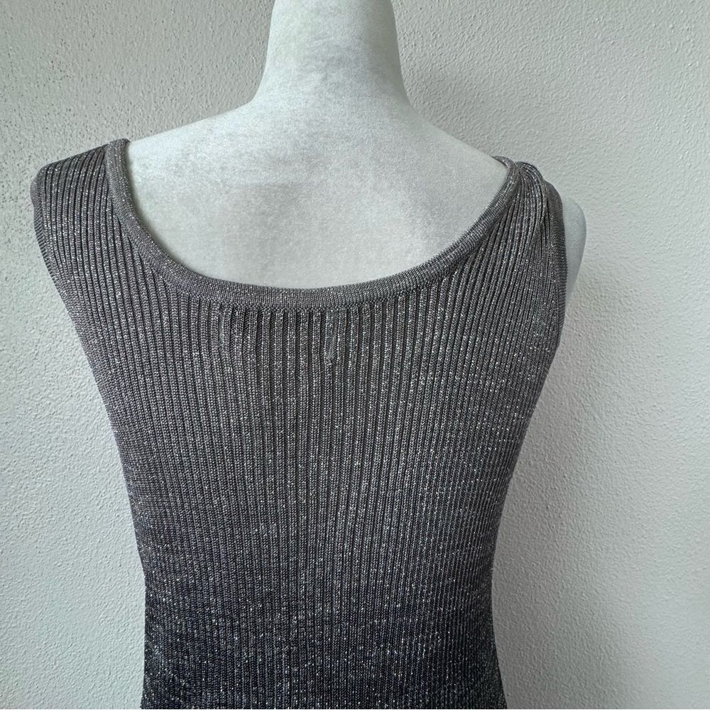 Michael Mims Kathy Cole Black Metallic Dress Body Con Vintage SZ L - Picture 11 of 15